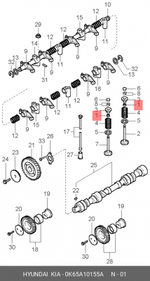 Колпачок маслосъемный 0K65A10155A HYUNDAI KIA