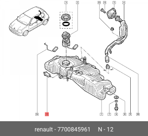 Фильтр топливный 7700845961 RENAULT