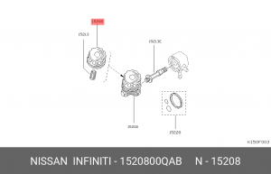 Фильтр масляный двигателя 15208-00QAB NISSAN