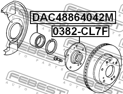 Подшипник ступицы колеса DAC48864042M FEBEST
