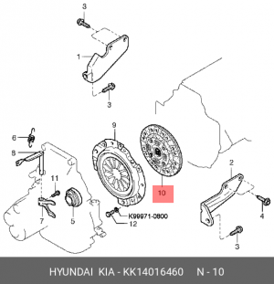 Диск сцепления KK14016460 HYUNDAI KIA