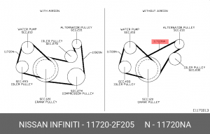 Ремень приводной 11720-2F205 NISSAN