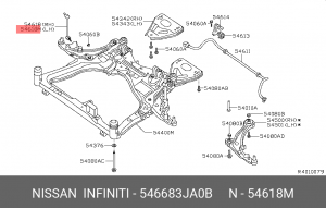 Стойка стабилизатора 54668-3JA0B NISSAN