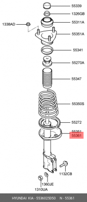 Амортизатор подвески 5536025050 HYUNDAI KIA