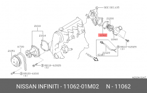 Кольцо уплотнительное 11062-01M02 NISSAN