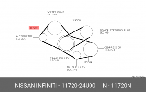 Ремень приводной 11720-24U00 NISSAN