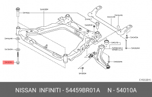 Болт крепления 54459BR01A NISSAN