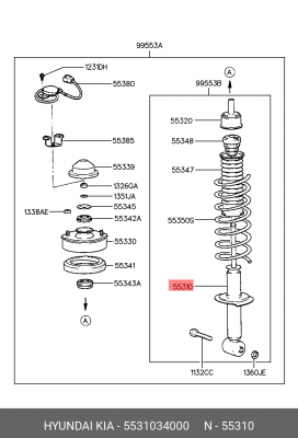 Деталь 5531034000 HYUNDAI KIA