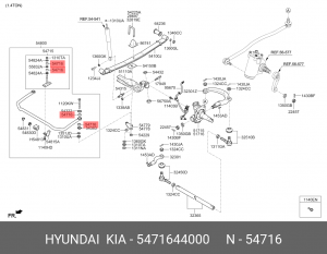 Втулка стойки стабилизатора 5471644000 HYUNDAI KIA