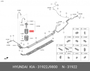 Фильтр топливный 31922J9800 HYUNDAI KIA