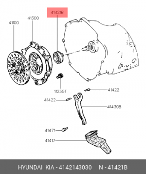 Подшипник выжимной сцепления 4142143030 HYUNDAI KIA