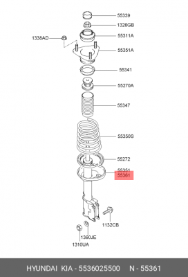Амортизатор подвески 5536025500 HYUNDAI KIA