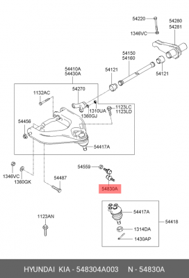 Стойка стабилизатора 54830-4A003 HYUNDAI KIA