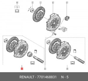 Сцепление (комплект) 7701468831 RENAULT