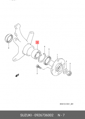 Подшипник ступицы колеса (комплект) 09267-36002 SUZUKI