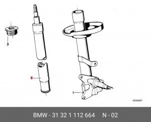 Амортизатор подвески 31 32 1 112 664 BMW