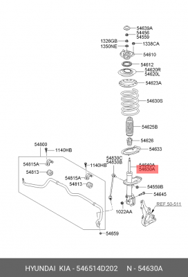 Амортизатор подвески 546514D202 HYUNDAI KIA