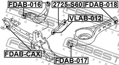 Сайлентблок FDAB-CAX FEBEST
