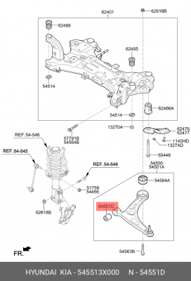 Сайлентблок 545513X000 HYUNDAI KIA