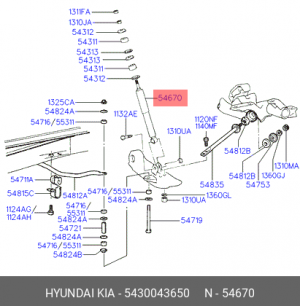 Амортизатор подвески 54300-43650 HYUNDAI KIA