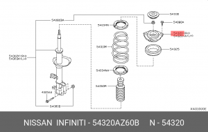 Опора амортизатора подвески 54320-AZ60B NISSAN