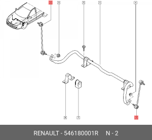 Стойка стабилизатора 546180001R RENAULT