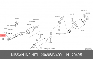 Кольцо уплотнительное системы ОГ 20695-AV400 NISSAN