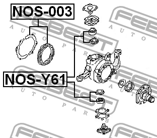 Сальник поворотного кулака NOS-003 FEBEST