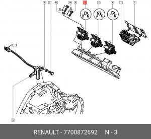 Катушка зажигания 7700872692 RENAULT