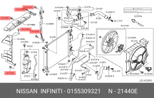 Клипса крепежная 0155309321 NISSAN