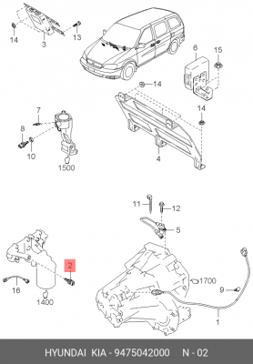 Датчик давления масла 9475042000 HYUNDAI KIA