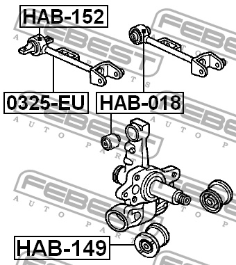 Сайлентблок HAB-018 FEBEST