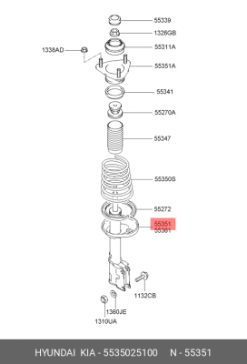 Амортизатор подвески 5535025100 HYUNDAI KIA
