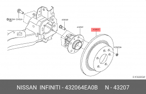 Диск тормозной 432064EA0B NISSAN