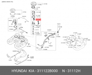 Фильтр топливный 311122B000 HYUNDAI KIA