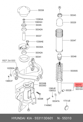Амортизатор подвески 553113D601 HYUNDAI KIA