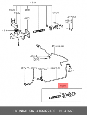 Цилиндр сцепления главный (ремкомплект) 4166022A00 HYUNDAI KIA