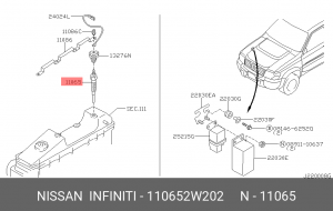 Свеча накаливания 110652W202 NISSAN