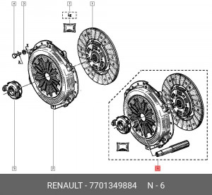 Сцепление (комплект) 7701349884 RENAULT