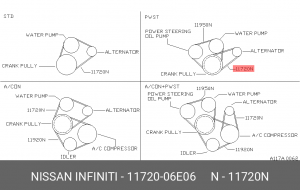 Ремень приводной 11720-06E06 NISSAN