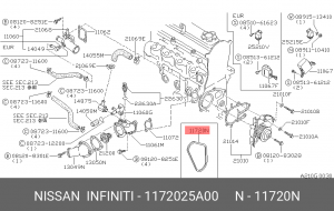 Ремень приводной 11720-25A00 NISSAN