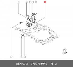 Подушка двигателя 7700785949 RENAULT
