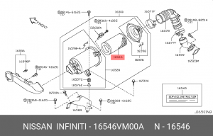 Фильтр воздушный 16546VM00A NISSAN