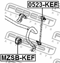 Стойка стабилизатора 0523-KEF FEBEST