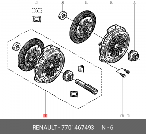Сцепление (комплект) 7701467493 RENAULT
