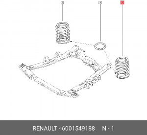 Пружина подвески 6001549188 RENAULT