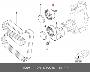 Ролик ремня ГРМ 11 28 1 435 594 BMW