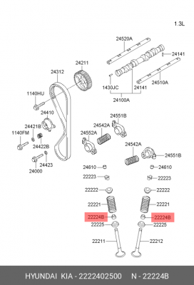 Колпачок маслосъемный 2222402500 HYUNDAI KIA