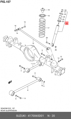 Амортизатор подвески 41700-65D01 SUZUKI