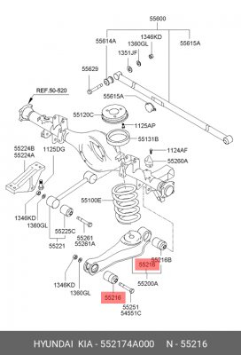 Сайлентблок 55217-4A000 HYUNDAI KIA